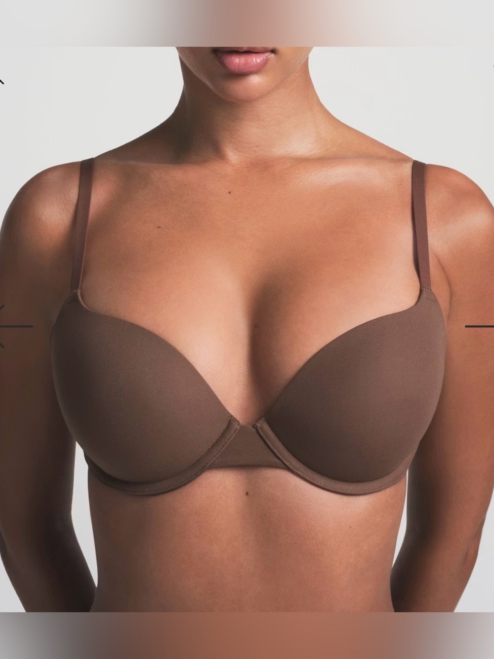 NWT SKIMS Women’s Fits Everybody Push Up Bra Color Jasper Brown - Size 32DDD